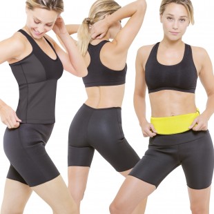 Sweating set: black panty and belt SaunaLifter for women